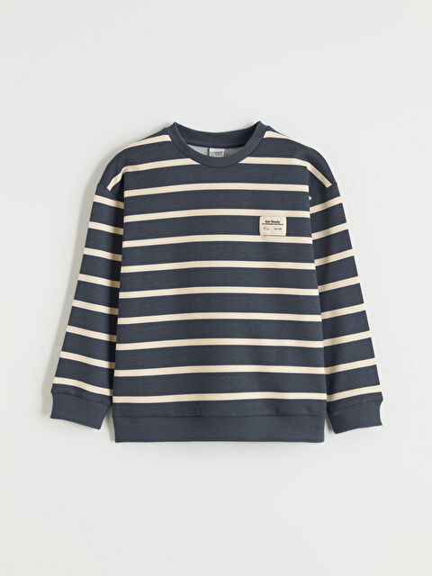 LCW Kids T-shirt pour Garçons à Rayures Col Rond - S64379Z4-LGB