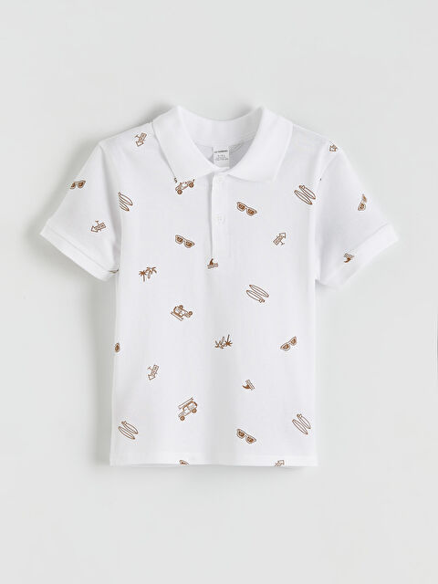 LCW Kids Polo Yaka Baskılı Erkek Çocuk Tişört - S64423Z1-LU7
