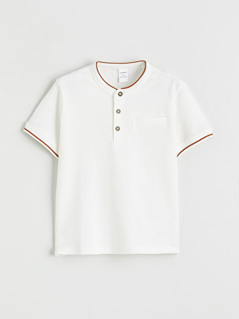 LCW Kids Dečija majica Henley kroja sa okruglim izrezom - S64425Z1-R9J