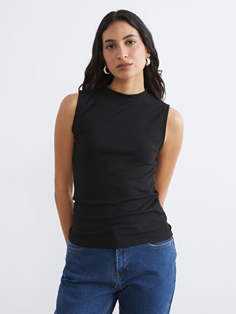 LCW Modest Ribbed turtleneck bodysuit. - S64459Z8-CVL