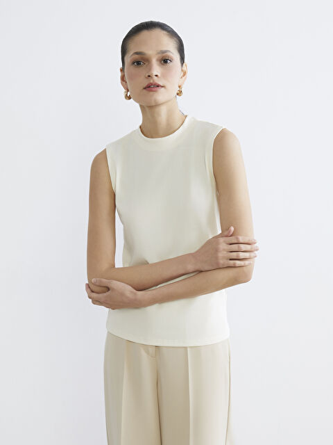 LCW Modest Woman ECRU Body - S64459Z8-FRC