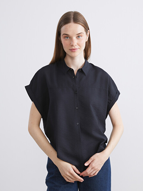 XSIDE Textured Crop Aerobin Women's Shirt - S64461Z8-CVL - LC Waikiki