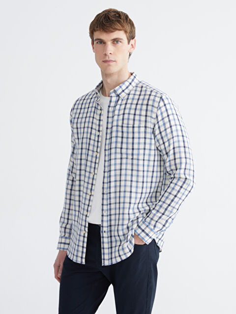 LCWAIKIKI Classic Regular Fit Ekose Erkek Gömlek - S64473Z8-LLC