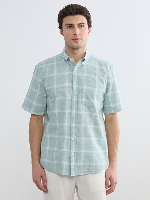 LCWAIKIKI Classic Regular Fit Kareli Erkek Gömlek - S64474Z8-LME