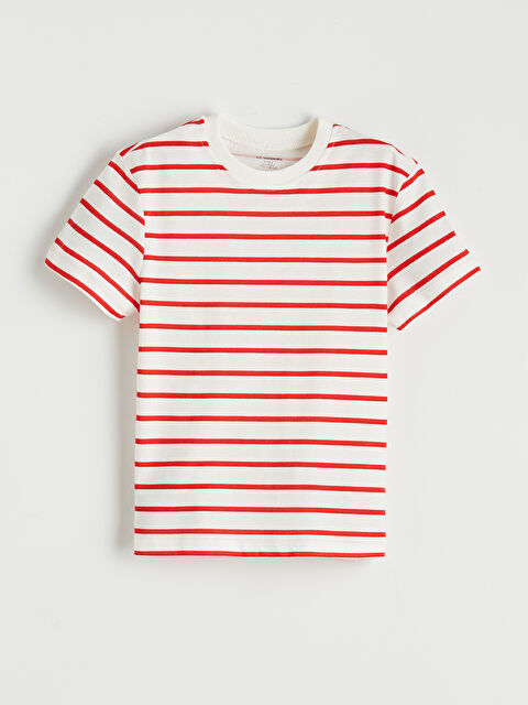 LC WAIKIKI Çizgili Erkek Çocuk Penye Tişört - S64499Z1-LFC