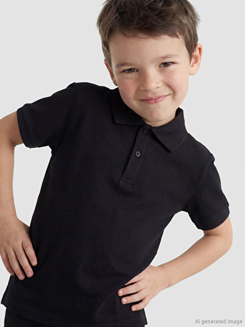 LCW Kids Polo Yaka Erkek Çocuk Tişört