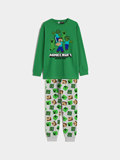 LCW Kids Minecraft pidžama set za dečake sa printom - S64541Z4-H7Y