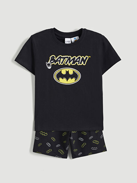 LC WAIKIKI Batman Baskılı Erkek Çocuk Şortlu Pijama Takımı - S64591Z1-CVL