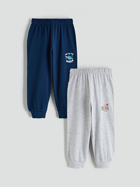 LCW Kids Baskılı Erkek Çocuk Jogger Pijama Altı 2'li - S64593Z1-JC7