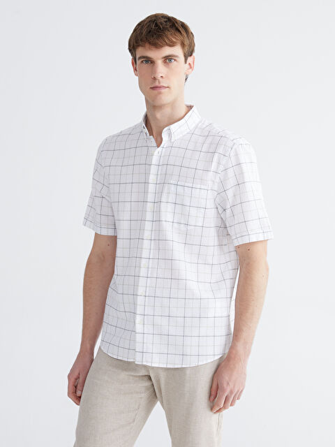 LCWAIKIKI Classic Regular Fit Ekose Armürlü Erkek Gömlek