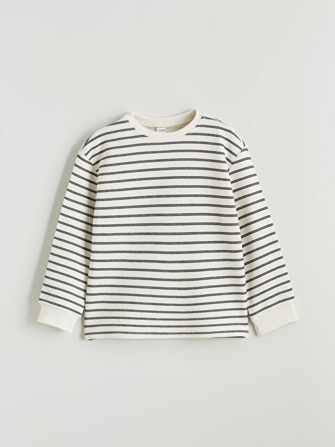 LCW Kids Çizgili Uzun Kollu Erkek Çocuk Tişört - S64636Z1-LEG