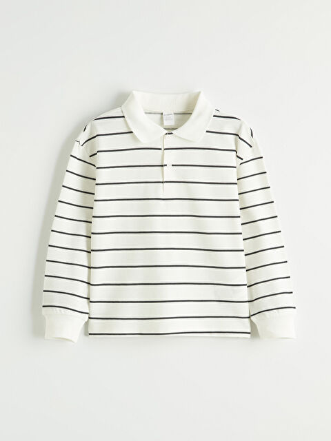 LCW Kids Polo Yaka Çizgili Erkek Çocuk Tişört - S64652Z1-LE4