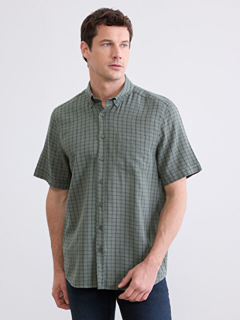 LCWAIKIKI Classic Regular Fit Ekose Erkek Gömlek - S64662Z8-LME