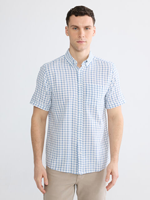 LCWAIKIKI Classic Regular Fit Ekose Erkek Gömlek - S64662Z8-LPT