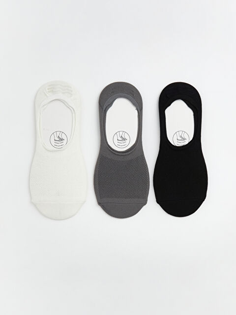 LCW DREAM Kaydırmaz Topuk Kadın Babet Çorap 3'lü - S64693Z8-FFB