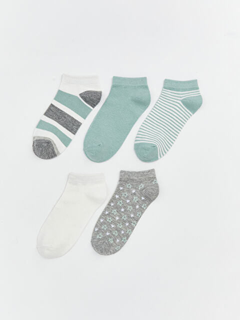 LCW DREAM Women's Patterned Ankle Socks - Set of 5 - S64711Z8-FDU