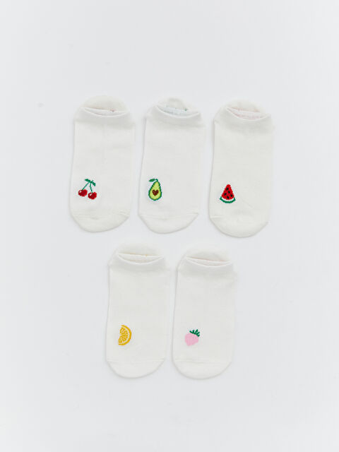 LCW DREAM Meyve Baskılı Kadın Patik Çorap 5'li - S64720Z8-FDU