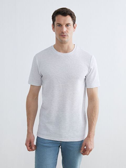 LCWAIKIKI Classic Bisiklet Yaka Erkek Tişört - S64754Z8-DFL