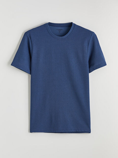 LCWAIKIKI Classic Bisiklet Yaka Strüktürlü Erkek Tişört - S64754Z8-SXK