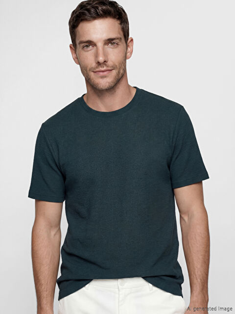 LCWAIKIKI Classic Bisiklet Yaka Erkek Tişört - S64754Z8-QT0