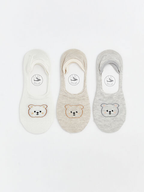 LCW DREAM Baskılı Kadın Babet Çorap 3'lü - S64772Z8-FEW