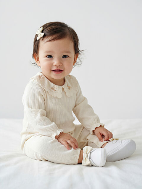 LCW baby Nakışlı Kız Bebek Tulum