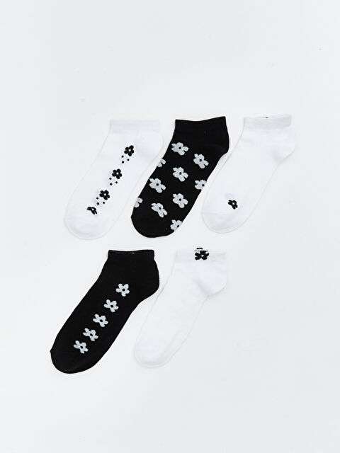 LCW DREAM Çiçekli Kadın Patik Çorap 5'li - S64826Z8-FFB