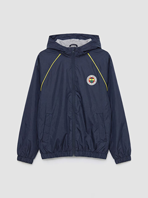 LCW Kids Fenerbahçe Lisanslı Kapüşonlu Erkek Çocuk Yağmurluk - S64846Z4-J2Y
