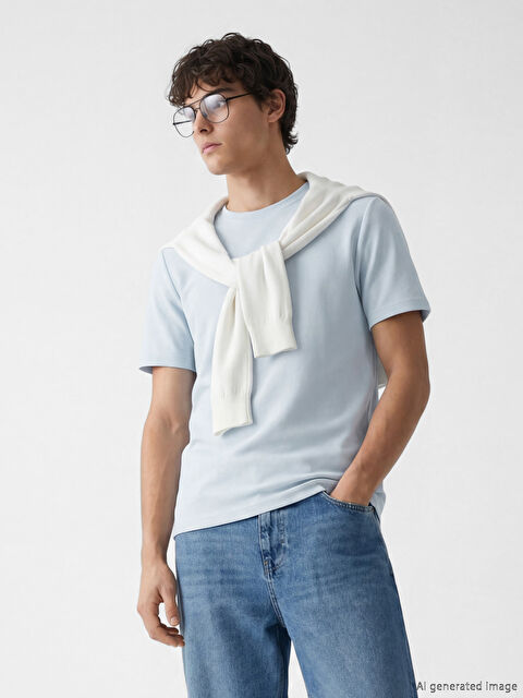 XSIDE Bisiklet Yaka Erkek Tişört - S64888Z8-G0K