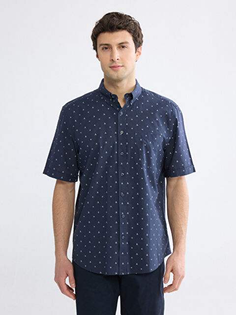 LCWAIKIKI Classic Patterned Regular Fit Men's Poplin Shirt