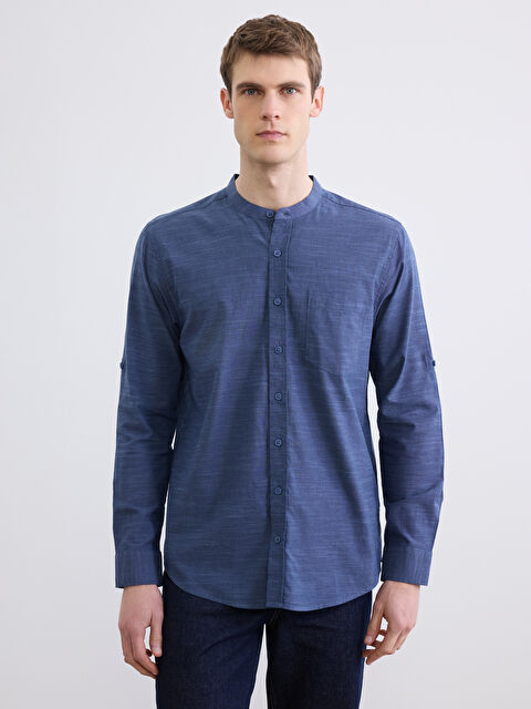 LCWAIKIKI Classic Cămașă INDIGO Bărbat