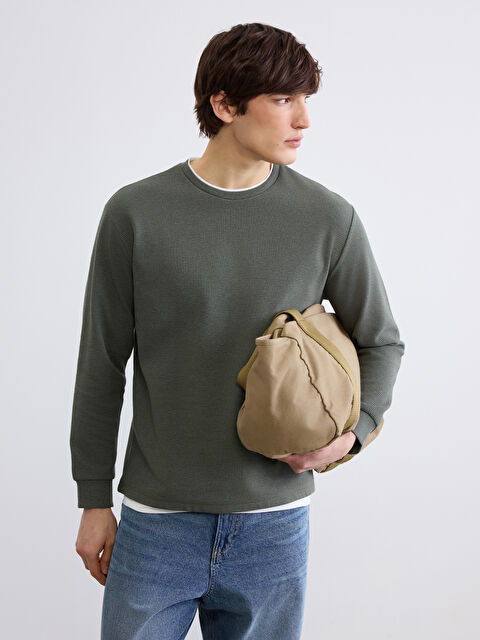 XSIDE Bisiklet Yaka Erkek Sweatshirt - S64902Z8-YQJ