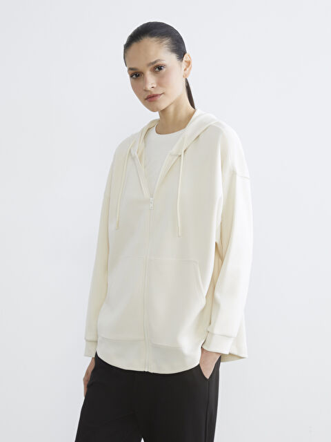 LCW Modest Oversized Women's Zip-Up Hoodie - S64925Z8-FEJ