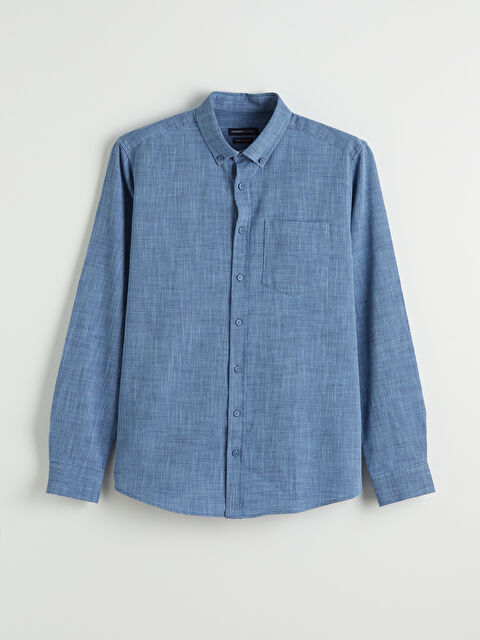 LCWAIKIKI Classic Regular Fit Armürlü Erkek Gömlek - S64993Z8-CS6