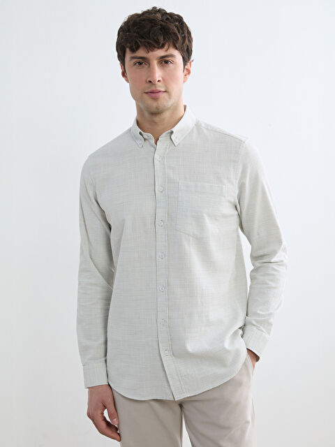 LCWAIKIKI Classic Regular Fit Armürlü Erkek Gömlek - S64993Z8-R10