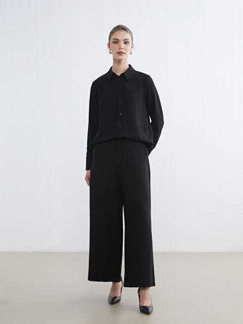 LCW Modest Woman BLACK Trousers - S65048Z8-CVL
