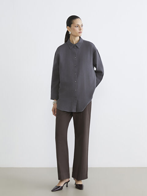 LCW Modest ქალი ყავისფერი შარვალი - S65053Z8-ZUP