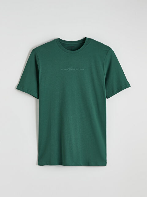 LCWAIKIKI Classic Bisiklet Yaka Baskılı Penye Erkek Tişört - S65100Z8-H5G