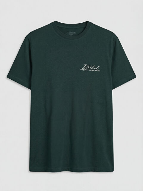 LCWAIKIKI Classic Bisiklet Yaka İstanbul Baskılı Erkek Tişört - S65125Z8-ZUM