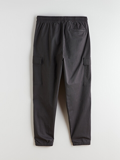 XSIDE Antrasit Regular Fit Gabardin Erkek Kargo Pantolon