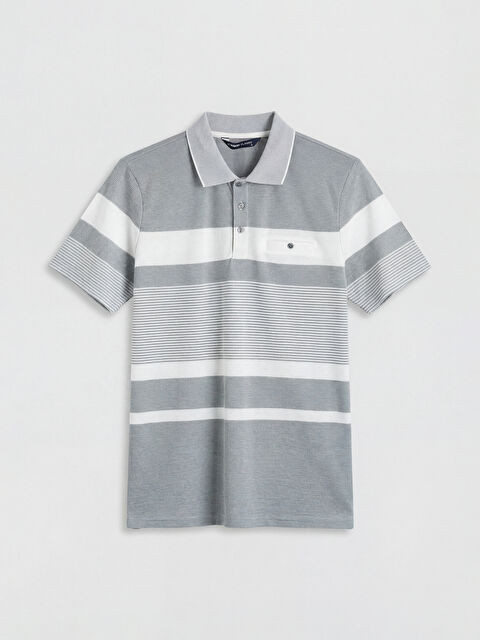 LCWAIKIKI Classic Polo Yaka Çizgili Erkek Pike Tişört - S65136Z8-LGA