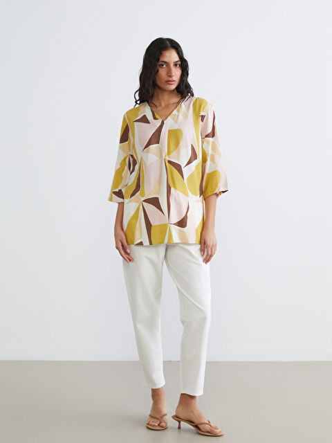 LCW Modest Elastic Waist Carrot Fit Women's Trousers - S65140Z8-EEW