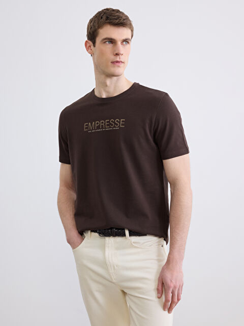 LCWAIKIKI Classic Crew Neck Printed Pique Men's T-Shirt