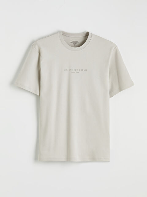 LCWAIKIKI Classic Oversize Fit Bisiklet Yaka Baskılı Erkek Tişört - S65147Z8-ZRT