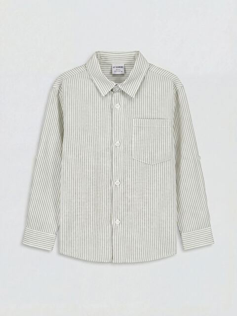LCW Kids Раирана риза от ленена смес за момчета - S65154Z1-LFM