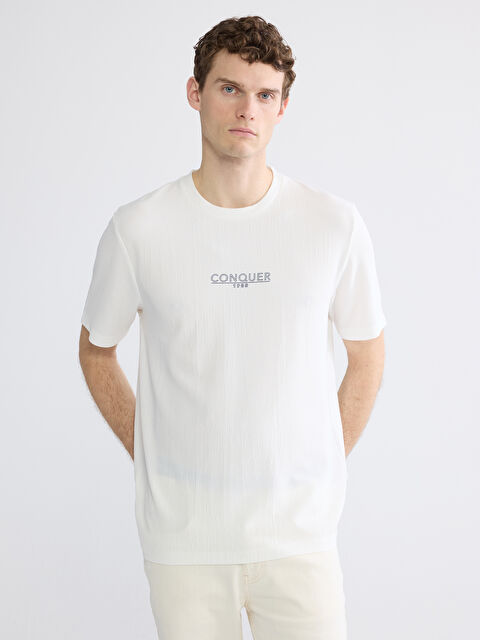 LCWAIKIKI Classic Crew Neck Printed Jersey Men's T-Shirt - S65162Z8-R9J