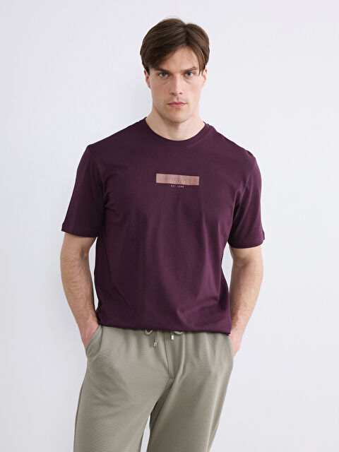 LCWAIKIKI Classic تي شيرت رجالي مطبوع بياقة دائرية من جيرسي - S65163Z8-YHP