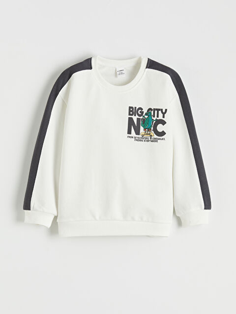 LCW baby سويتشيرت بيبي ولد بطبعة NYC وياقة دائرية - S65165Z1-R9J