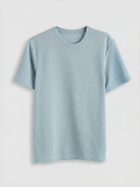 LCWAIKIKI Classic Bisiklet Yaka Penye Erkek Tişört - S65175Z8-Z2X