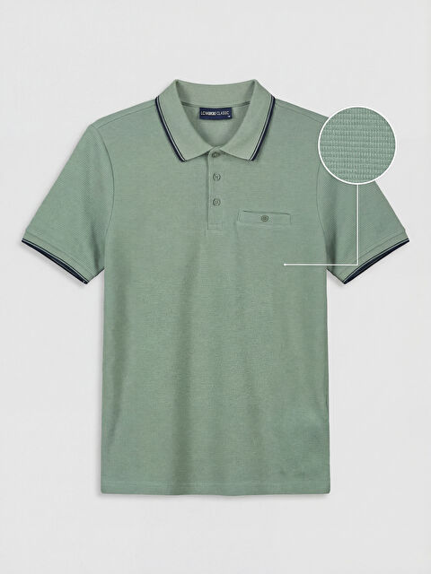 LCWAIKIKI Classic Polo Yaka Erkek Dokulu Tişört - S65176Z8-GBN